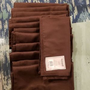 A lot of 12 brown napkins by fortunoff